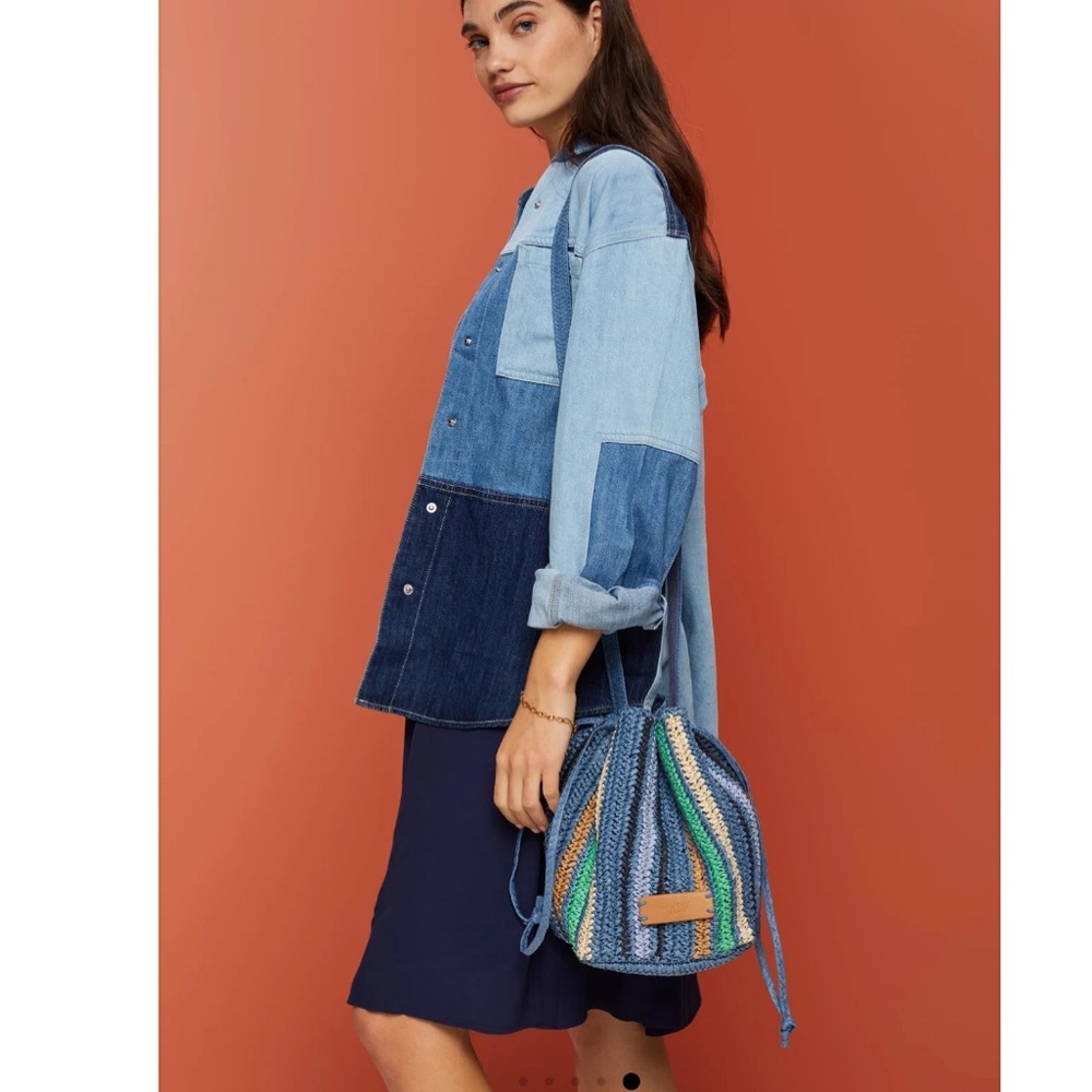 ESPRIT Straw Cinch Bag - Picture 1 of 7